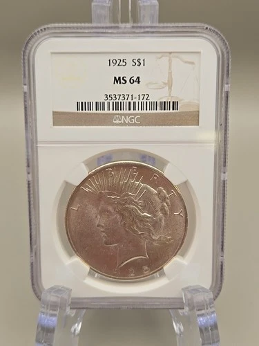 1925 Peace Silver Dollar $1 - NGC MS64