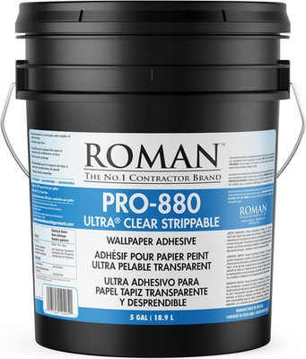 Ultra  Clear Strippable Wallpaper Adhesive, PRO-880 (5 Gallons - 1,650 Sq. Ft.)