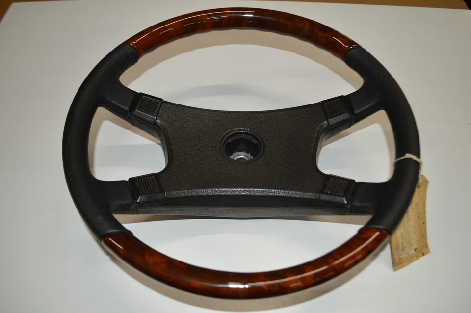 BMW E23 E12 E24 733i 735i 528i 530i 633csi STEERING WHEEL WOOD LEATHER OEM NOS - Image 2 of 4