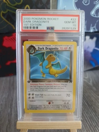 PSA 10 Dark Dragonite 1st Edition 22/82 Team Rocket 2000 Pokémon GEM MINT