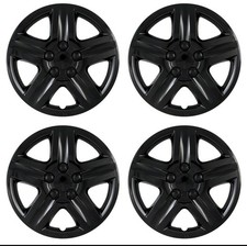 16 5 Spoke Gloss Black Hubcaps Wheel Covers 431-16blk 5 Lug Caps New Set4