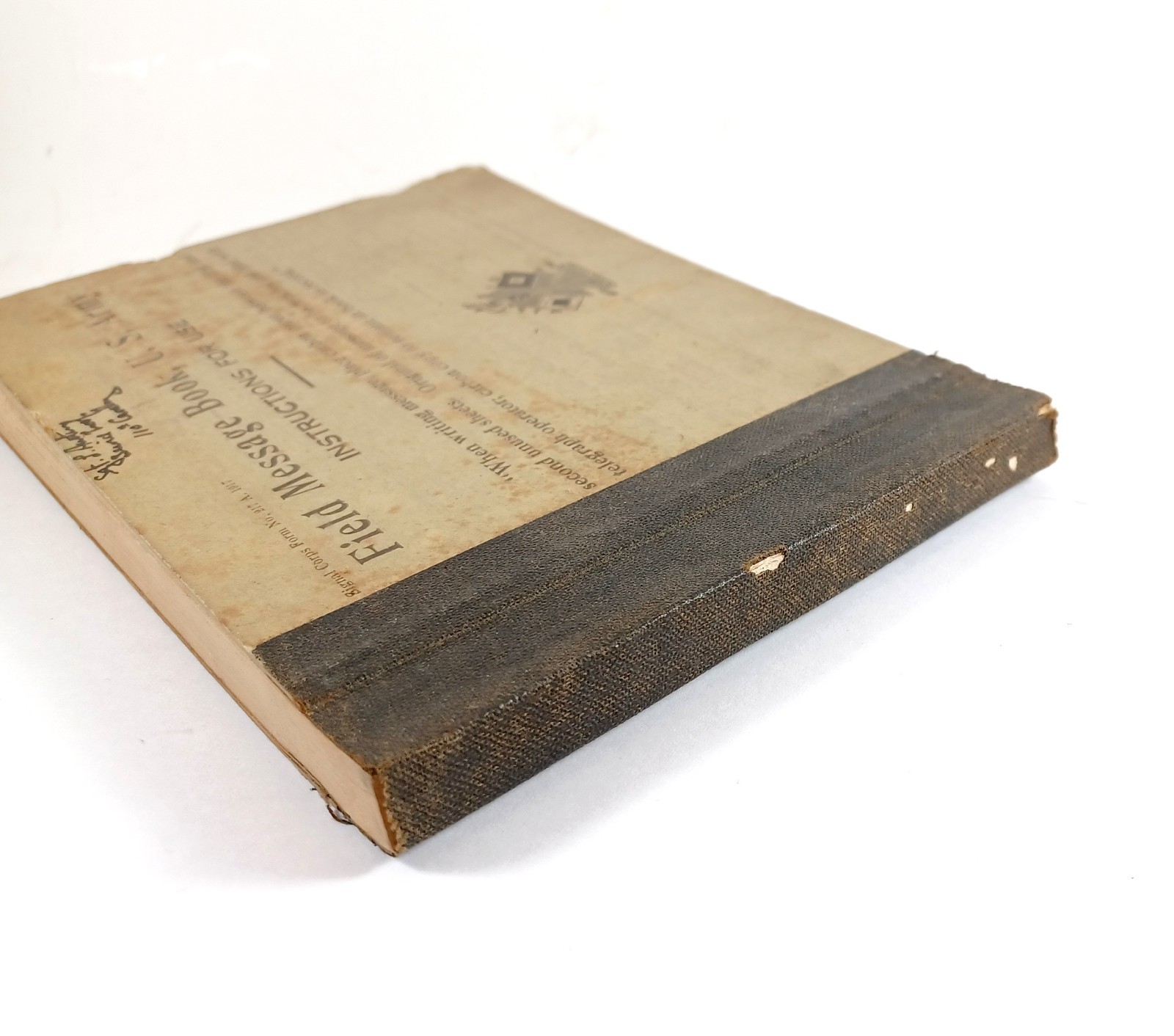 Antique 1917 U.S Army Signal Corps Field Message Book, Pages Unused 