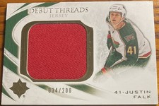 2010-11 Ultimate Collection Debut Threads Justin Falk #DT-JF #’d 034/200
