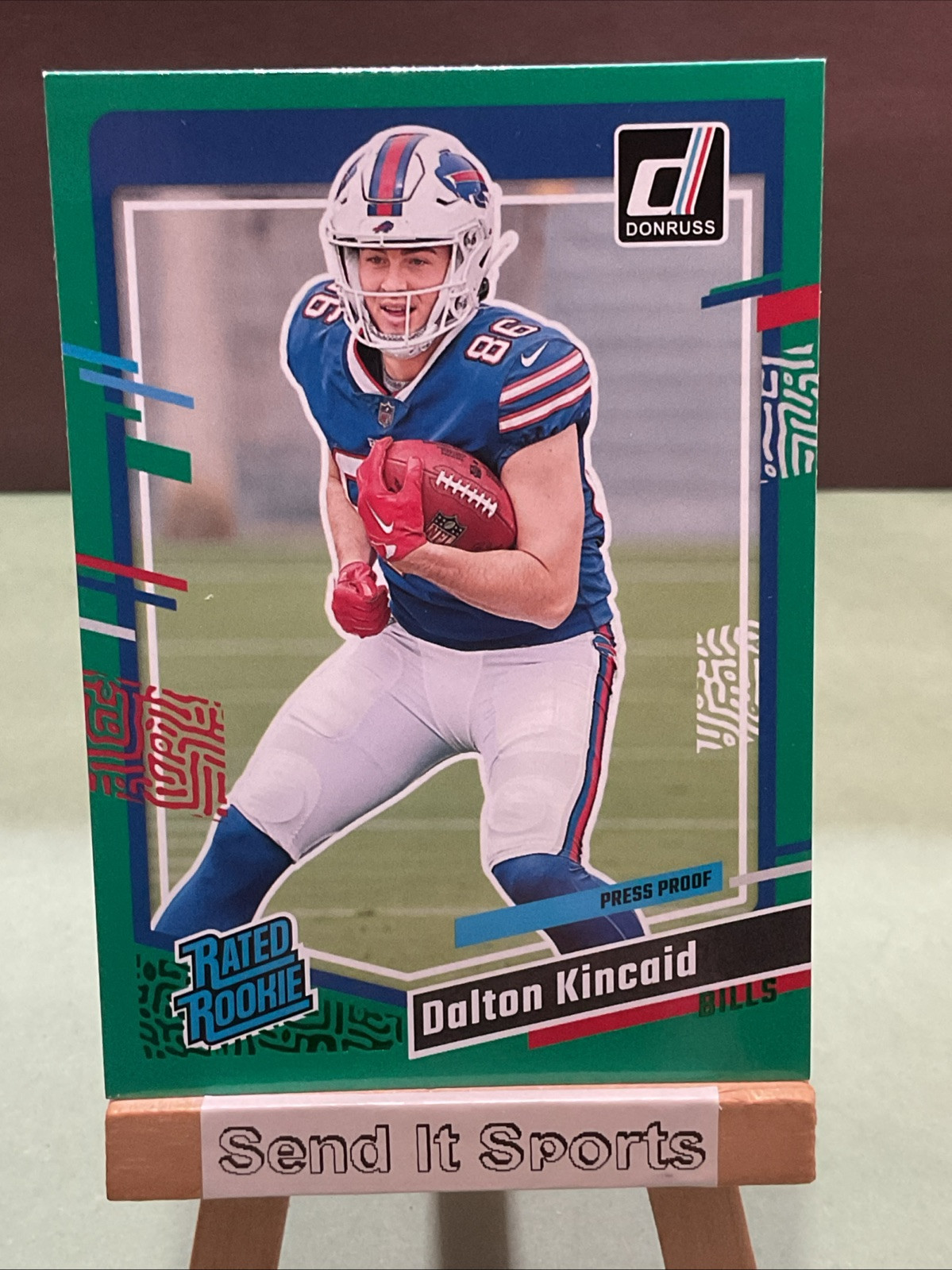 2023 Donruss Dalton Kincaid Press Proof Green RC #308 Bills