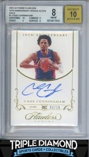 2021-22 Flawless Cade Cunningham 10th Anniv Rookie Auto Gold #03/10 BGS 8 A991