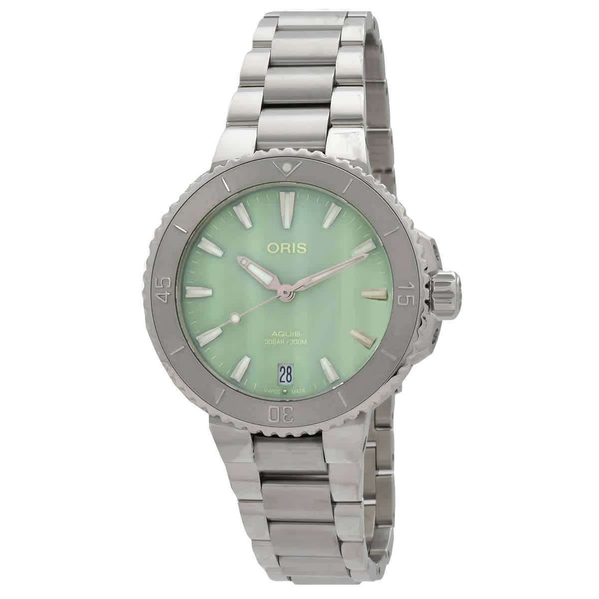 Oris Aquis 36.5mm Green Dial Automatic Watch 733 7770