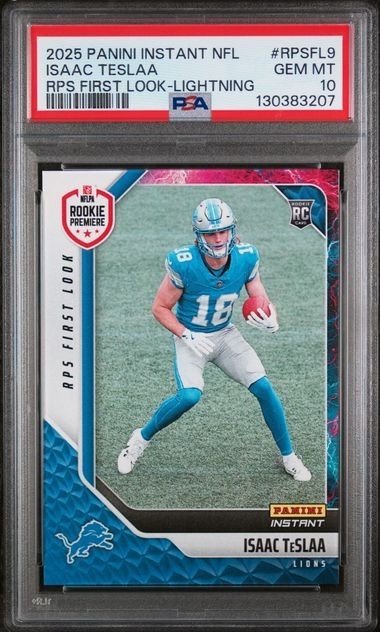 Isaac TeSlaa Panini Instant NFL Rps First Look #RPSFL9 Lightning