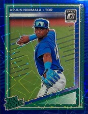 2025 Donruss Base Optic#129 Arjun Nimmala Blue Velocity