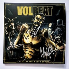 VOLBEAT Seal The Deal & Let's Boogie LP vinyl SIGNED by 3 AUTOGRAPHS RACC COA