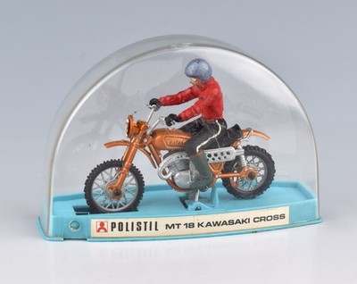 Politoys Polistil (Italien) MT18 Kawasaki Cross Motorrad Maßstab 1:24 *OVP*