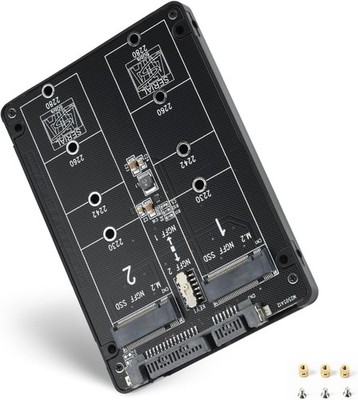 ELUTENG M.2 SATA NGFF to SATA Adapter (Not Support NVME/ M.2 PCIE) 6Gbps Dual NG
