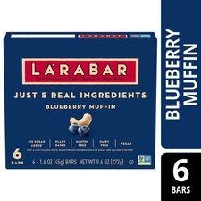Gluten Free Vegan Blueberry Muffin Fruit Nut Bars 9.6 oz 6 Pack Snack