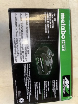 Metabo Hpt T-Pwr 18V/36V 4Ah/8Ah Lithium Battery Pack W/Fuel.BSL 3640MVT.R 55311