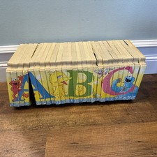 Vintage 26 Sesame Street Alphabet Interlocking ABC Board Book Set A-Z - COMPLETE