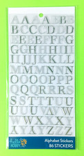 Hello Hobby Silver Alphabet Letters 86 Stickers Pack