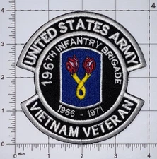 US Army 196th Infantry Brigade 1966-1971 Vietnam Veteran Patch Repro New B156