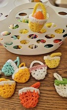 Hand crocheted Easter egg holders.