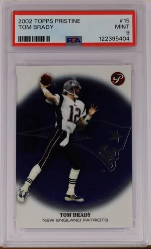 2002 Topps Pristine Tom Brady #15 PSA 9 MINT Patriots