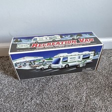 Hess 1998 Recreation Van w/ Dune Buggy & Motorcycle Gas & Oil White/Green
