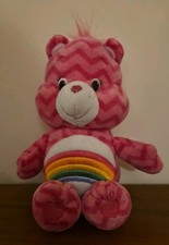 Pink Care Bear with Rainbow on Tummy 9" 2016