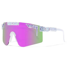 PIT VIPER Outdoor Sunglasses Men Women Cycling Windproof Sport C20 pink white