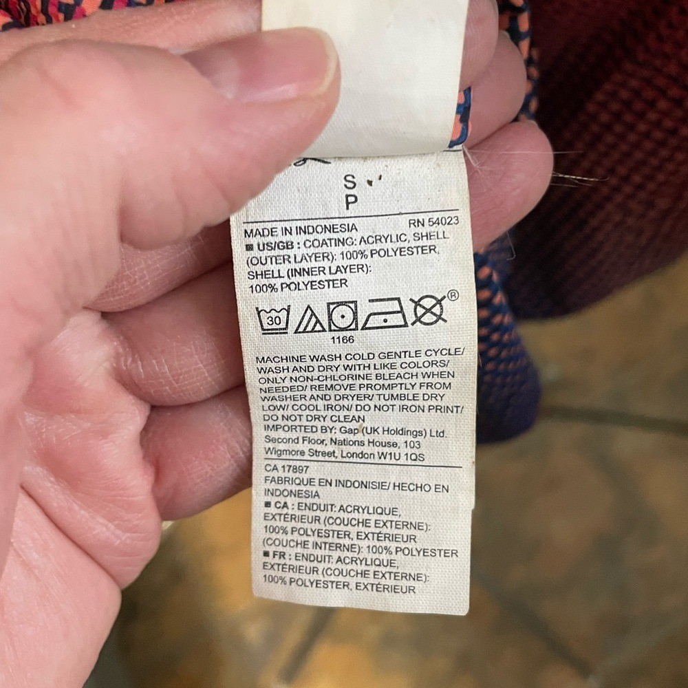 Gap reversible hooded rain jacket windbreaker siz… - image 9