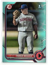 2022 1st Bowman Draft Paper AQUA RC Parker Messick #BD-71! Guardians Rookie /199