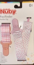 NEW IN PACKAGE. Nuby 2pk Pacifinder - Pink, Pacifier Clips, 0 Months, BPA Free