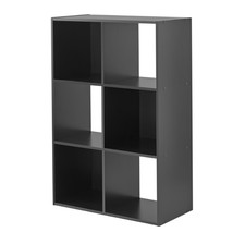Mainstays 6-Cube Storage Organizer, Black