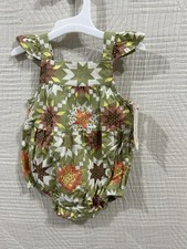 Cat And Jack Girls Patchwork Sleeveless One Piece Short Outfit Size 3-6 M New