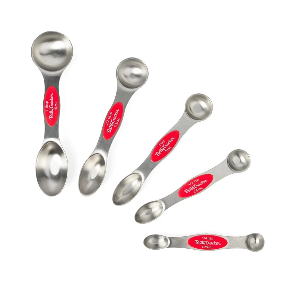 Conjunto de colher de medição Betty Crocker, 5 peças, vermelha - Imagem 2 de 4