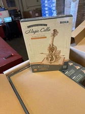 3D Wooden Puzzles for Adults,Wooden Music Box-Cello Wood Model Kits Brand new