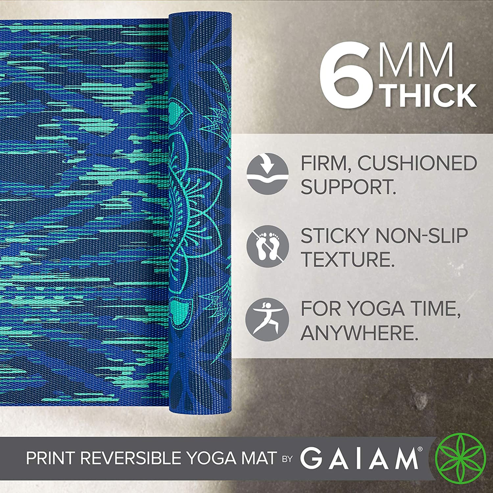 Premium 6mm Reversible Non-Slip Yoga Mat for Fitness & Exercise