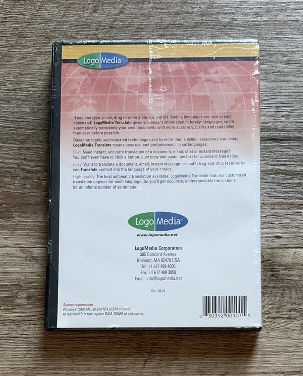 LOGO/MEDIA TRANSLATE 6 European Languages DISC NEW SEALED French Spanish German - Image 2 of 2
