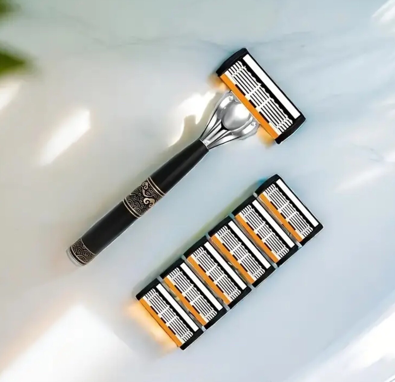 Pro Razors Shaving System 1 Handle + 6 Cartridge Set 7-layers Precision Blade