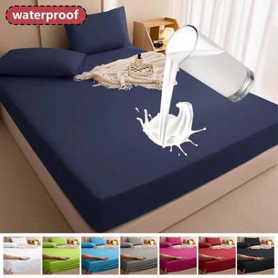 Mattress Covers Protector Adjustable Bed Fitted Sheets with Elastic Band Double