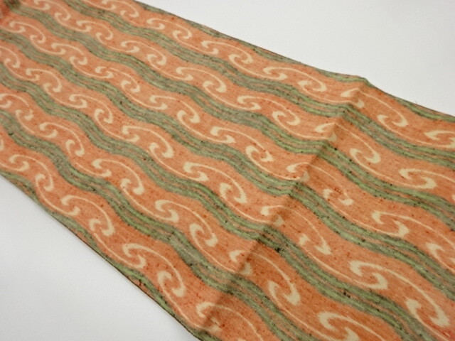 6598393: JAPANESE KIMONO / VINTAGE FUKURO OBI / TSUMUGI / WOVEN