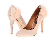 NIB Badgley Mischka CIRI wedding bridal SIK pumps heels shoes Nude /Natural 10