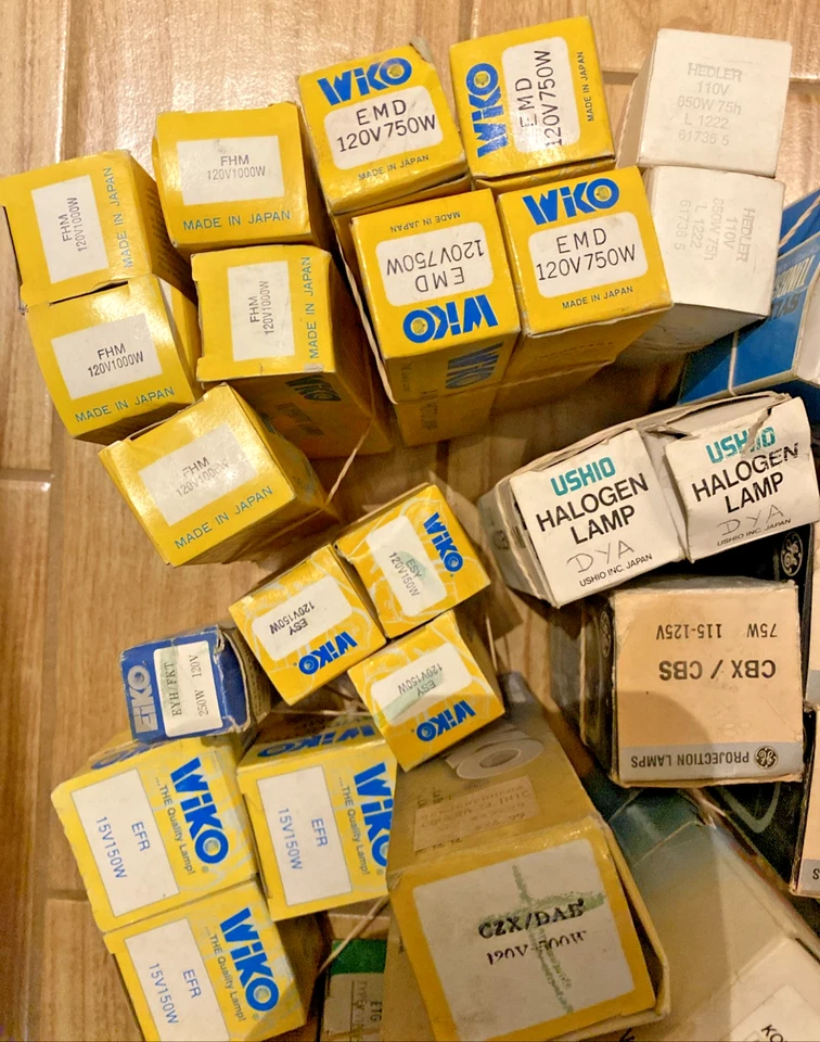 Lote de 90 nuevas bombillas halógenas/línea de cuarzo/etc proyector NOS Foto 2 de 4