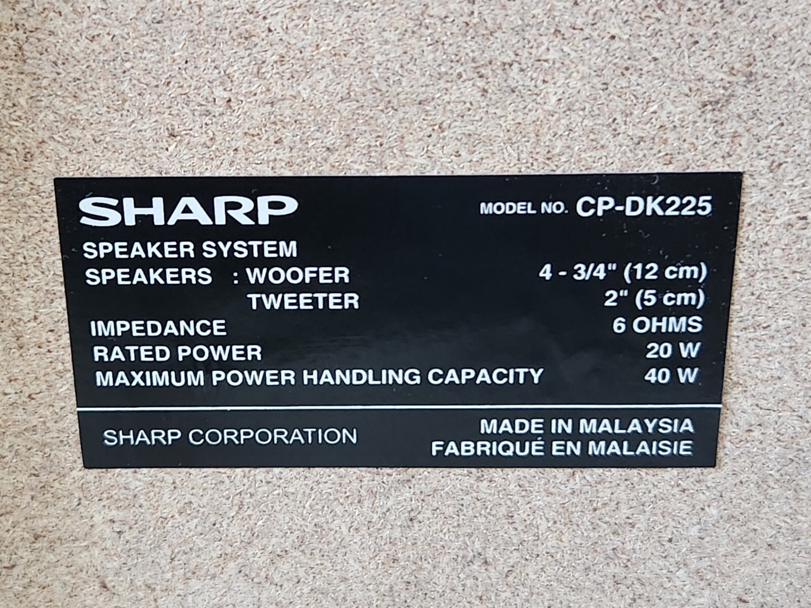 Sharp CP-DK225 Micro Component System 5-Disc Player Ipod Dock