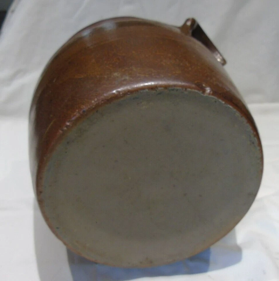 Ancien pot à graisse confit en grès vernis Bonny 4, couleur Marron TBE - Photo 4/4