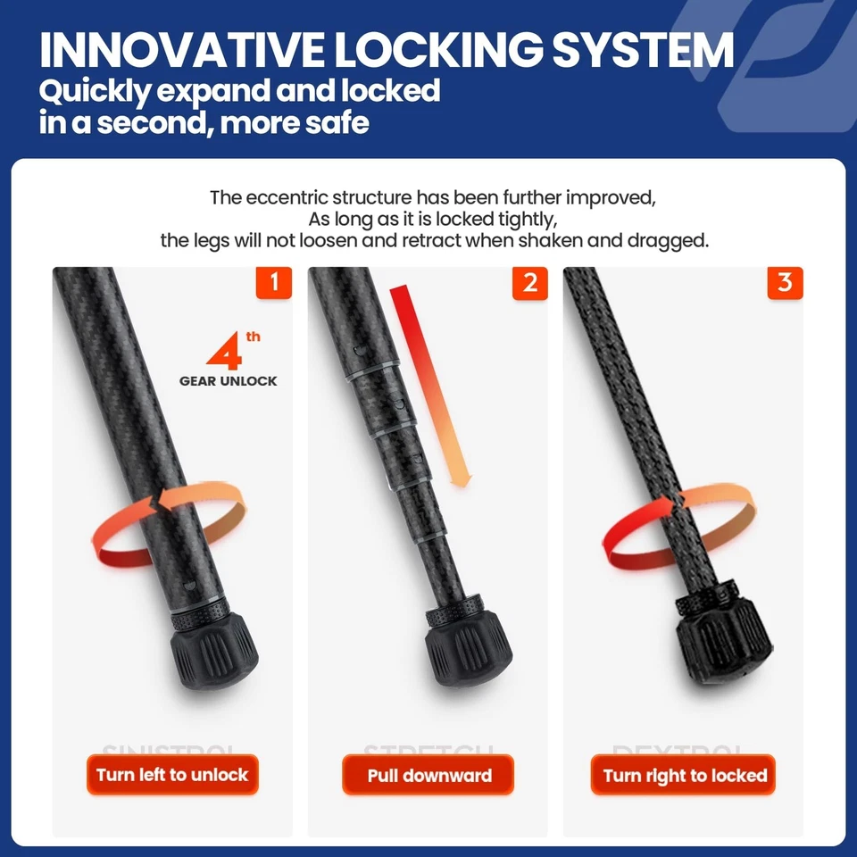 Fotopro 62Inch X-Aircross3 Lightweight Travel Camera Tripod 360 Ball Head. Grey - Image 4 of 4