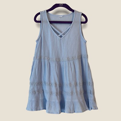 light blue flowy top