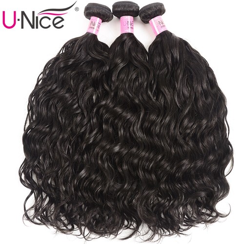 UNICE Brazilian Natural Wave Bundle estensioni capelli umani intrecci capelli vergini US - Foto 7 di 12