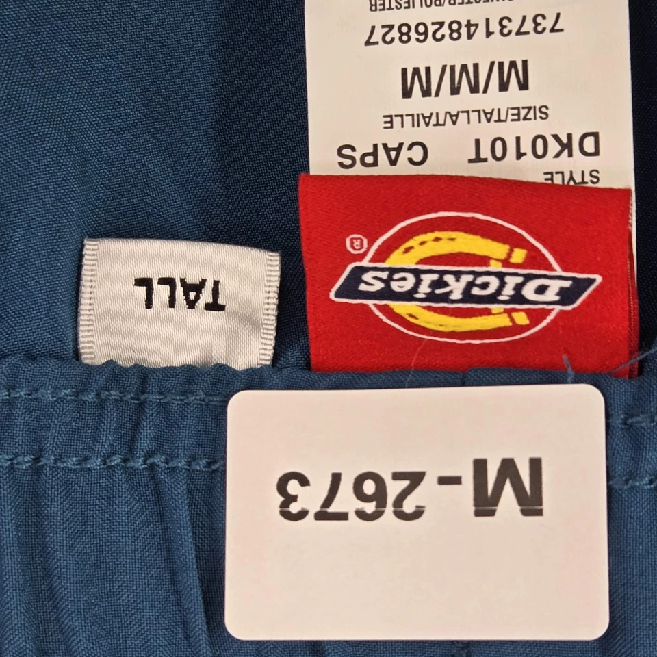 Dickies 磨砂裤 M Teal 医疗当代标志 34 英寸内缝全新带标签 — 第 2/4 张图片