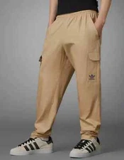 Adidas Originals Mens Enjoy Summer Cargo Pants Beige Beige IT8191 Sz S, M, L, XL
