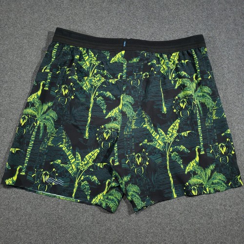 Janji AFO Middle Shorts Mens XL Black Green Brief Lined Zip Pocket - 第 3/11 張圖片