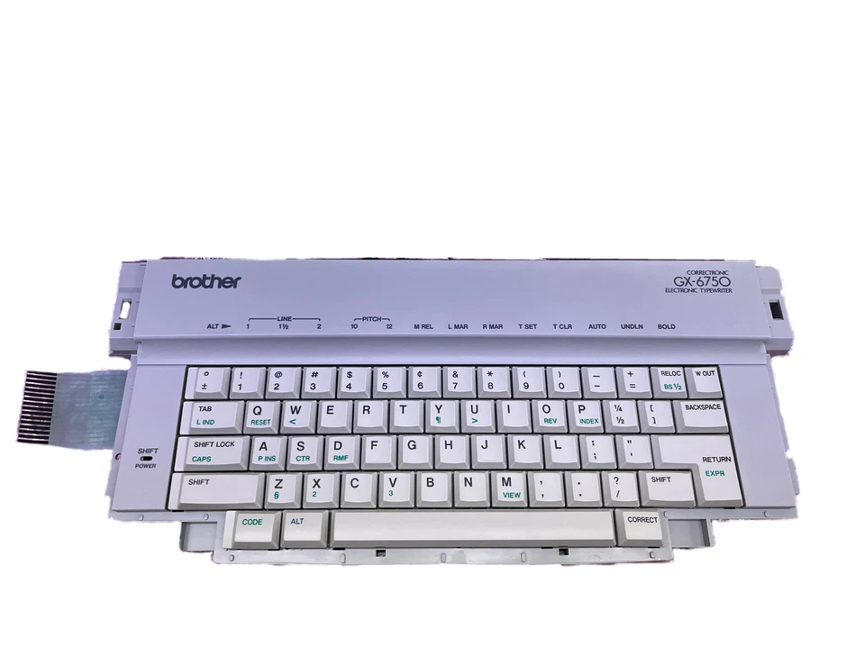 REPLACEMENT Keyboard Assembly, BROTHER GX6750 Typewriter* PN# UC9358023 *NEW OEM - Image 3 of 4