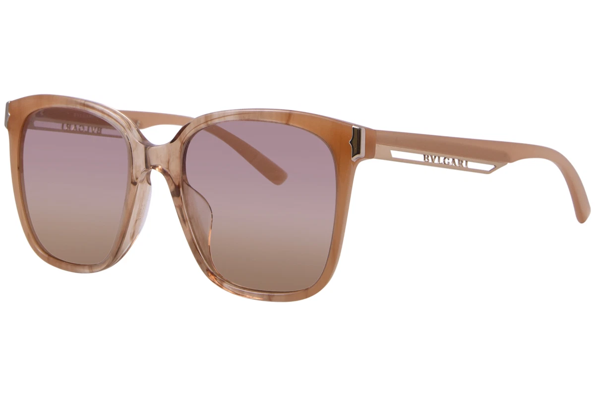 Bvlgari BV8245F 5509EL Sunglasses Women's Opal Peach Striped