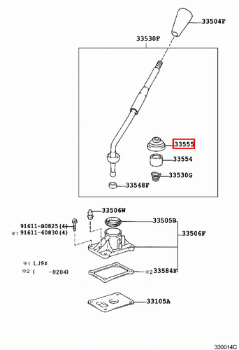 Genuine Hilux LN105 LN100 KZN205 KZN165 KZN130 KDN170 Gear Shift Lever Boot - Picture 17 of 20